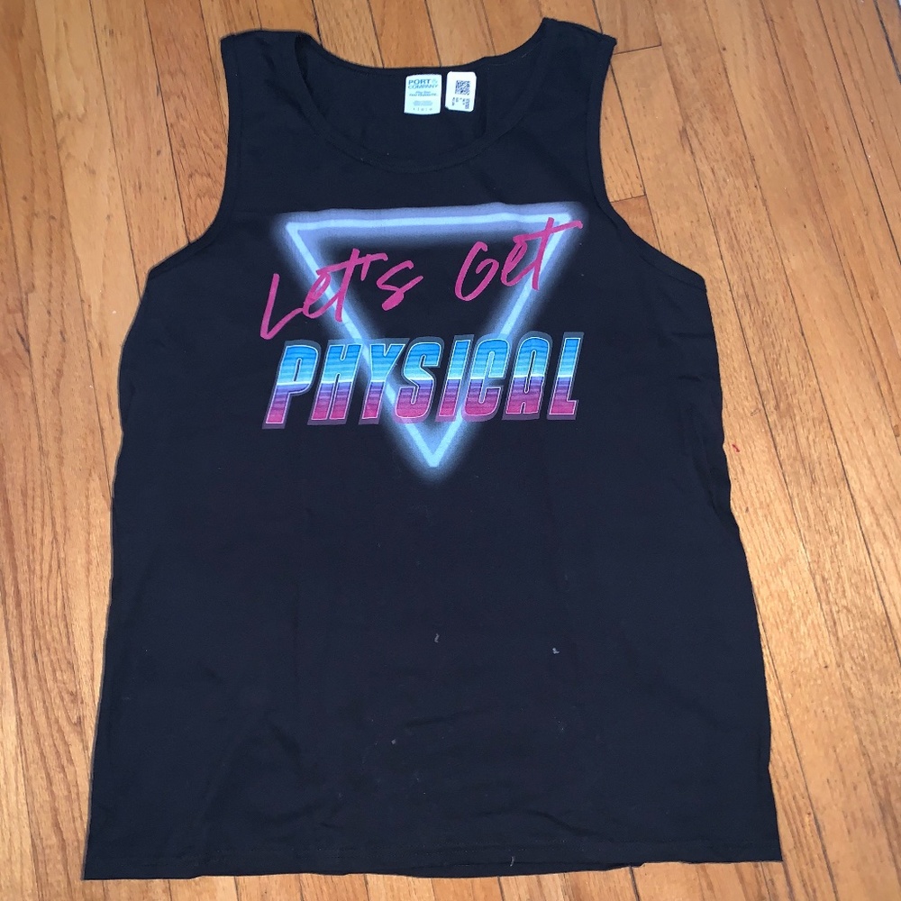 LET'S GET PHYSICAL MEN'S TANK TOP - 80'S WORKOUT